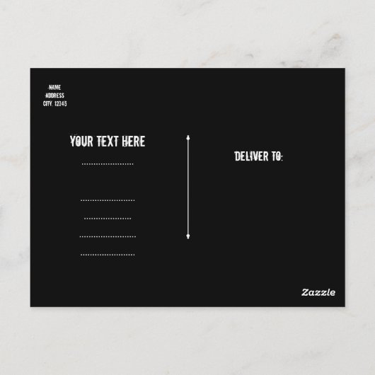 ロックポップ・アートのスター誕生日ダンスパーティーありがとう ポストカード (裏面)