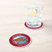 ロックポートハーバーマサチューセッツ新イングランド ラウンドペーパーコースター (インサイチュ)