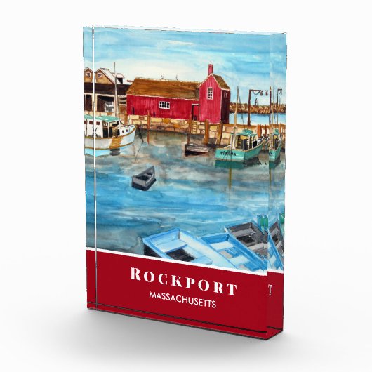 ロックポートハーバーマサチューセッツ新イングランドUSA フォトブロック (右)