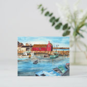 ロックポートハーバーマサチューセッツ新イングランドUSA ポストカード (スタンド正面)