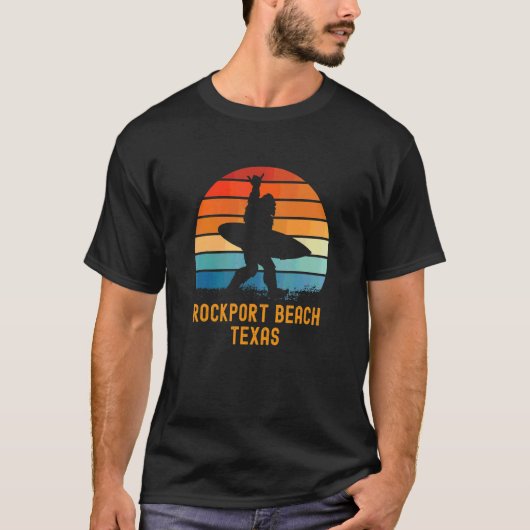 ロックポートビーチテキサス州サスカッチ土産1 Tシャツ (正面)