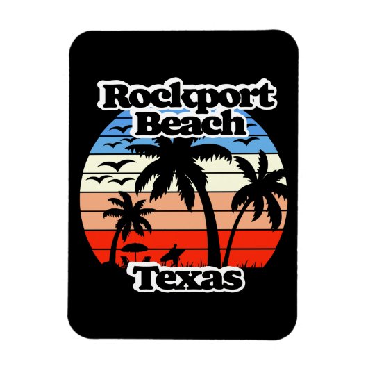 ロックポートビーチテキサス州 マグネット (縦)