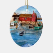 ロックポート州のマサチューセッ絵画ツ·ニューイングランド セラミックオーナメント (右)