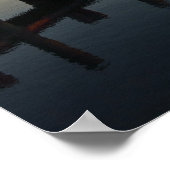 ロックポート、テキサス州港の日没 ポスター (角)