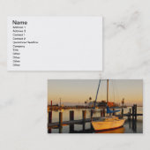 ロックポート、テキサス州港、夕暮れ時 名刺 (正面/裏面)