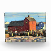 ロックポートMA風光明媚なモチーフ#1魚釣りシャック フォトブロック (正面)