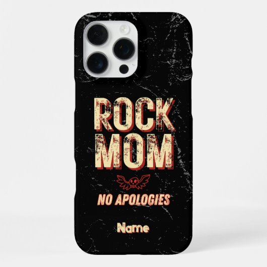 ロックママギフト クールマザーズデーロッカーマム iPhoneケース (裏面)