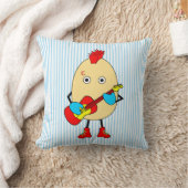 ロックミュージシャンエグヘッド クッション (ブランケット)