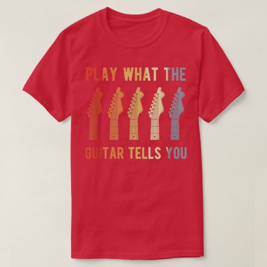 ロックミュージックエレキギター奏者 Tシャツ (デザイン正面)