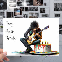 ロックミュージックギタリストクール- Happy Rockin誕生日