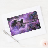 ロックミュージックギターステッカー 長方形シール (封筒)