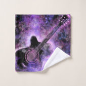 ロックミュージックギターバスタオル バスタオルセット (ウォッシュタオル)