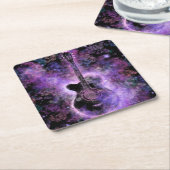 ロックミュージックギター紙コースター スクエアペーパーコースター (アングル)