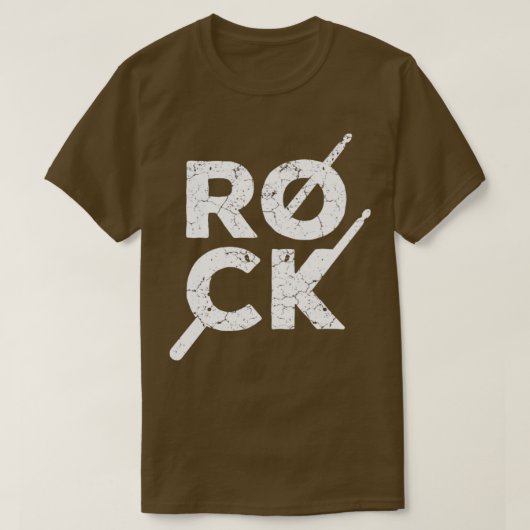 ロックミュージックドラマー Tシャツ (デザイン正面)