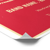 ロックミュージックフェスティバルポスター – ギター&フレイムデザイン ポスター (角)