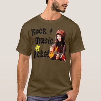 ロックミュージックロックコーニークラシックロックギター Tシャツ
