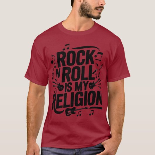 ロックミュージックTシャツが大好き Tシャツ (正面)
