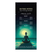 ロックムーンスターのヨガ瞑想ポーズ価格表 ラックカード (正面)