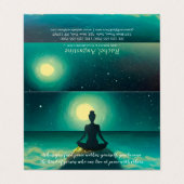 ロックムーンスターのヨガ瞑想ポーズ価格表 名刺 (外部フラット)