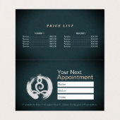 ロックムーンスターのヨガ瞑想ポーズ価格表 名刺 (内部フラット)