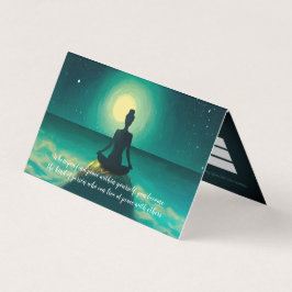 ロックムーンスターのヨガ瞑想ポーズ価格表 名刺