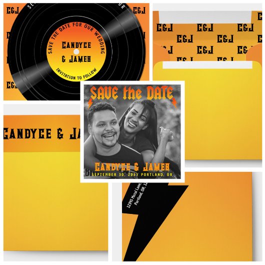 ロックメユニークタル音楽ビニールレコードアルバムカバー セーブザデート