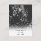 ロックモダンバンドミュージシャン白黒写真 名刺 (正面)