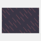 ロックユーおもしろいモアのブラック間抜けクリスマスで人気 ラッピングペーパーシート (正面2)