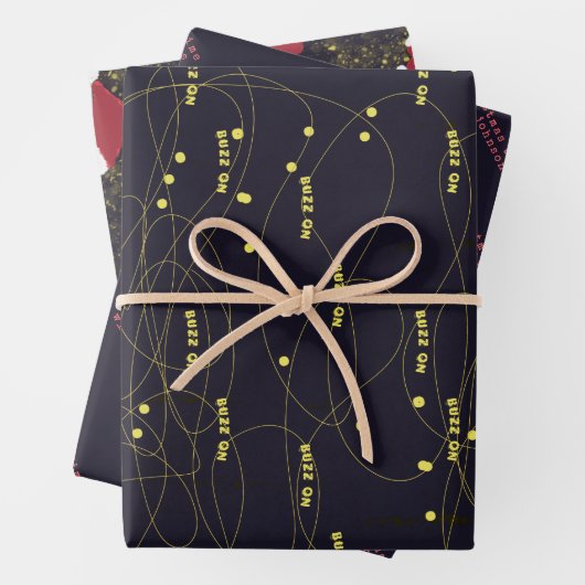 ロックユーおもしろいモアのブラック間抜けクリスマスで人気 ラッピングペーパーシート (インサイチュ)