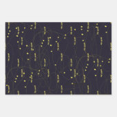 ロックユーおもしろいモアのブラック間抜けクリスマスで人気 ラッピングペーパーシート (正面)