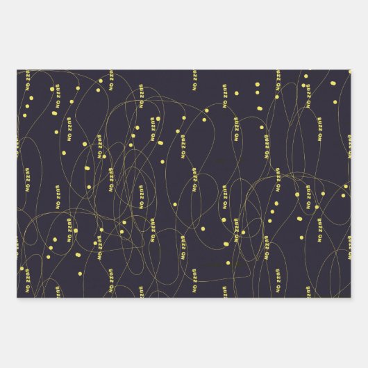 ロックユーおもしろいモアのブラック間抜けクリスマスで人気 ラッピングペーパーシート (正面)