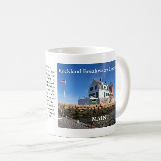 ロックランドブレイクウォーターライトハウスメインマグ コーヒーマグカップ (正面右)