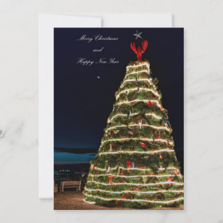 ロックランドメイン州ロブスター・トラップ クリスマスカード フラット