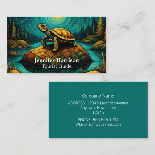 ロックリバーカメ 名刺 (正面/裏面)