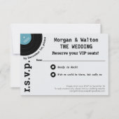 ロックレコードアルバムコンサートスタイルシンプルRSVP 出欠カード (正面)