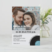 ロックレコードアルバムコンサートスタイル結婚式招待状 招待状 (スタンド正面)