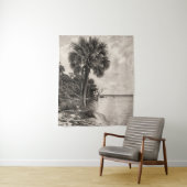 ロックレッジのフロリダ古海岸の鉛筆画 | Rockledge タペストリー (インサイチュ)