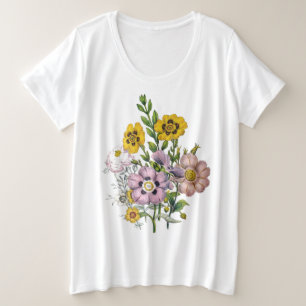 ロックローズ プラスサイズTシャツ