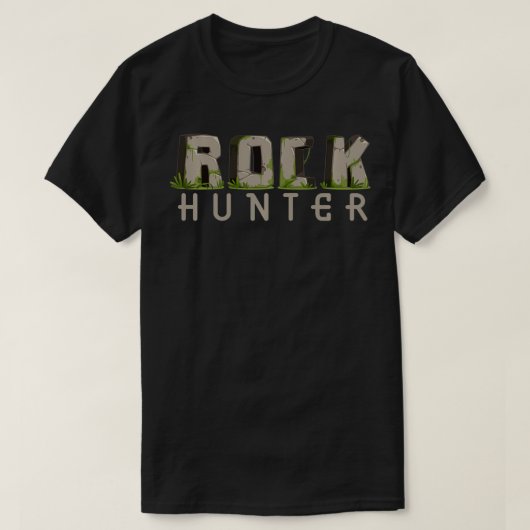 ロックンおもしろいキング・ロック・ハンター地質学者プルオーバー Tシャツ (デザイン正面)