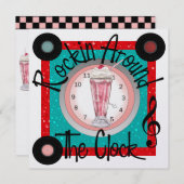 ロックンのまわりにズ・ザ・クロック・パーティー- SRF 招待状 (正面/裏面)