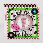 ロックンのまわりにズ・ザ・クロック・パーティー- SRF 招待状 (正面/裏面)