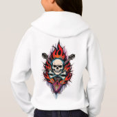 ロックンインク: ドクロと骨のタトゥーTシャツ (裏面)