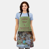 ロックンカラフルドロック写真自然マスターシェフ エプロン (着用した状態)