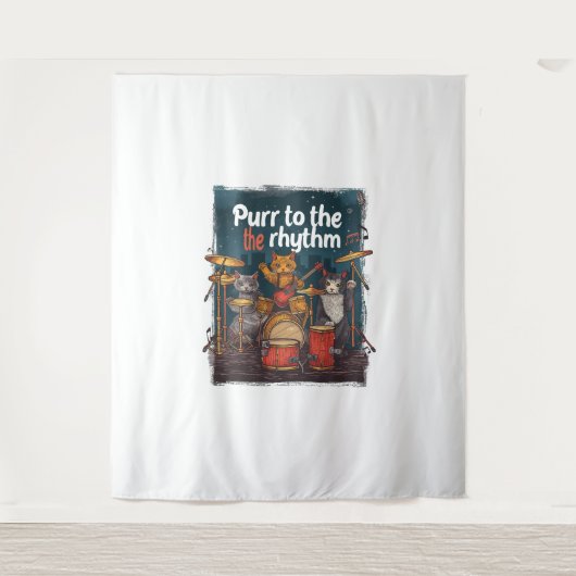 ロックンキャットバンド タペストリー (正面)