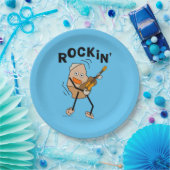 ロックンギター ペーパープレート (パーティー)