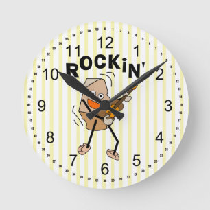 ロックンギター ラウンド壁時計