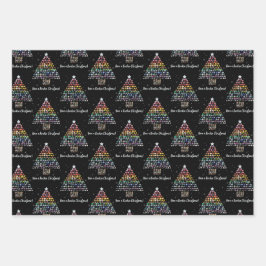 ロックンクリスマスを持って！クリスタルクリスマスツリー ラッピングペーパーシート