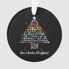 ロックンクリスマスクリスタルジェムツリーロックハウンドを持っている オーナメント