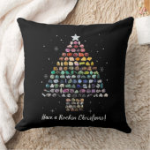 ロックンクリスマスクリスタルジェムツリーロックハウンドを持っている クッション (ブランケット)