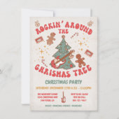 ロックンクリスマスツリーヒッピーレトロパーティー 招待状 (正面)